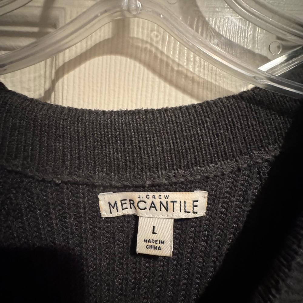 J. Crew Charcoal Sweater with Black Bow - Picture 3 of 5